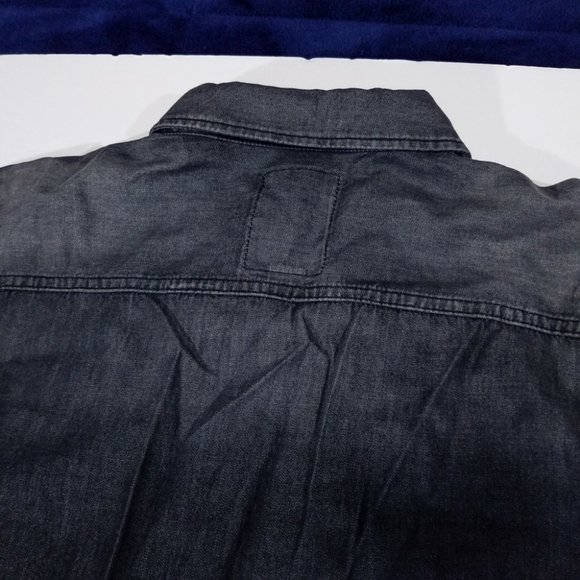 Guess Grey Faded-Design Full Button-Up Shirt - Picture 8 of 13